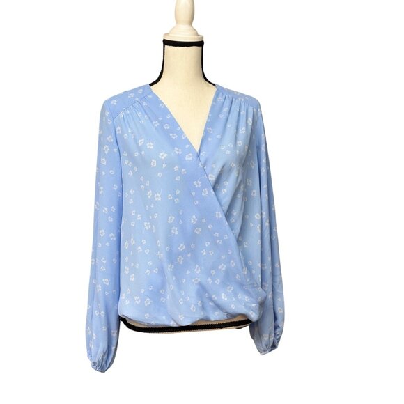 INC International Concepts Women's Printed Surplice Top, Bridget Ditsy, Sz. S - Picture 3 of 12